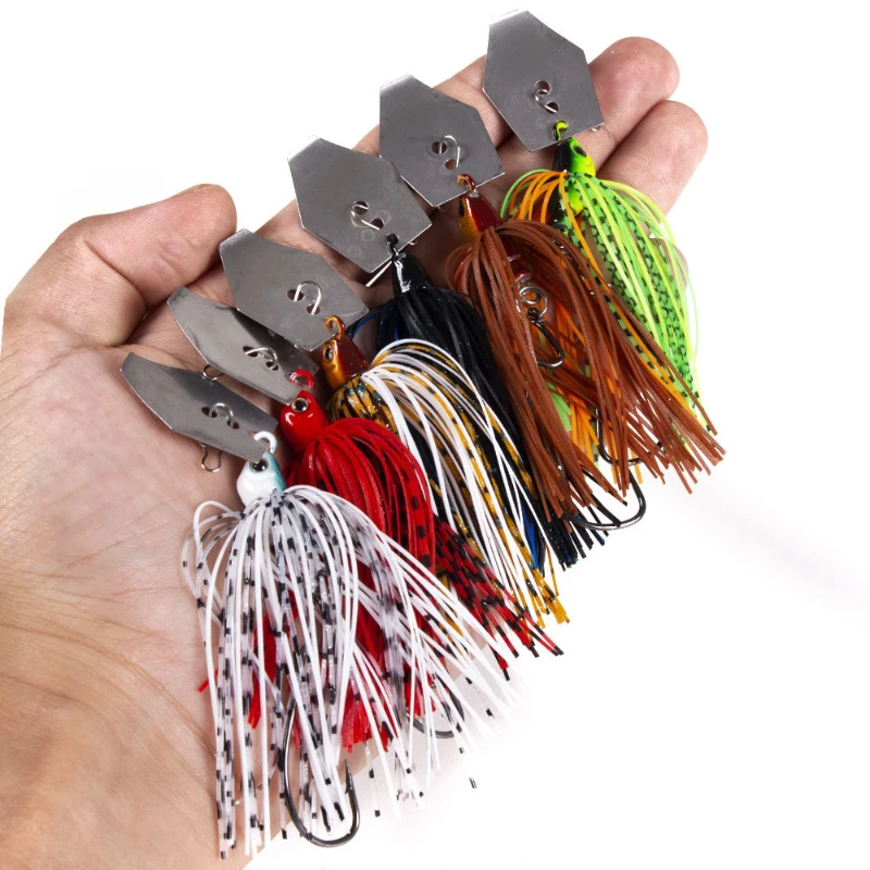 Fishing Lure Spinnerbait - 6 Pcs/Set Chatterbait Fishing Lures Kit