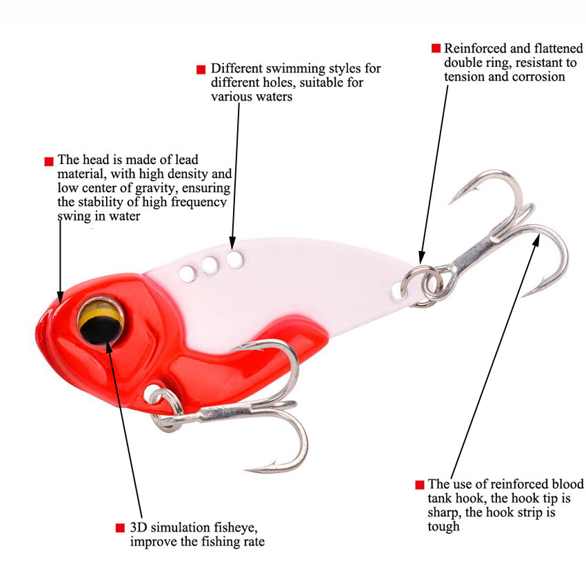 6pcs Metal VIB Fishing Lures 7 - огляд і ціна Fishing Lure Blade Bait