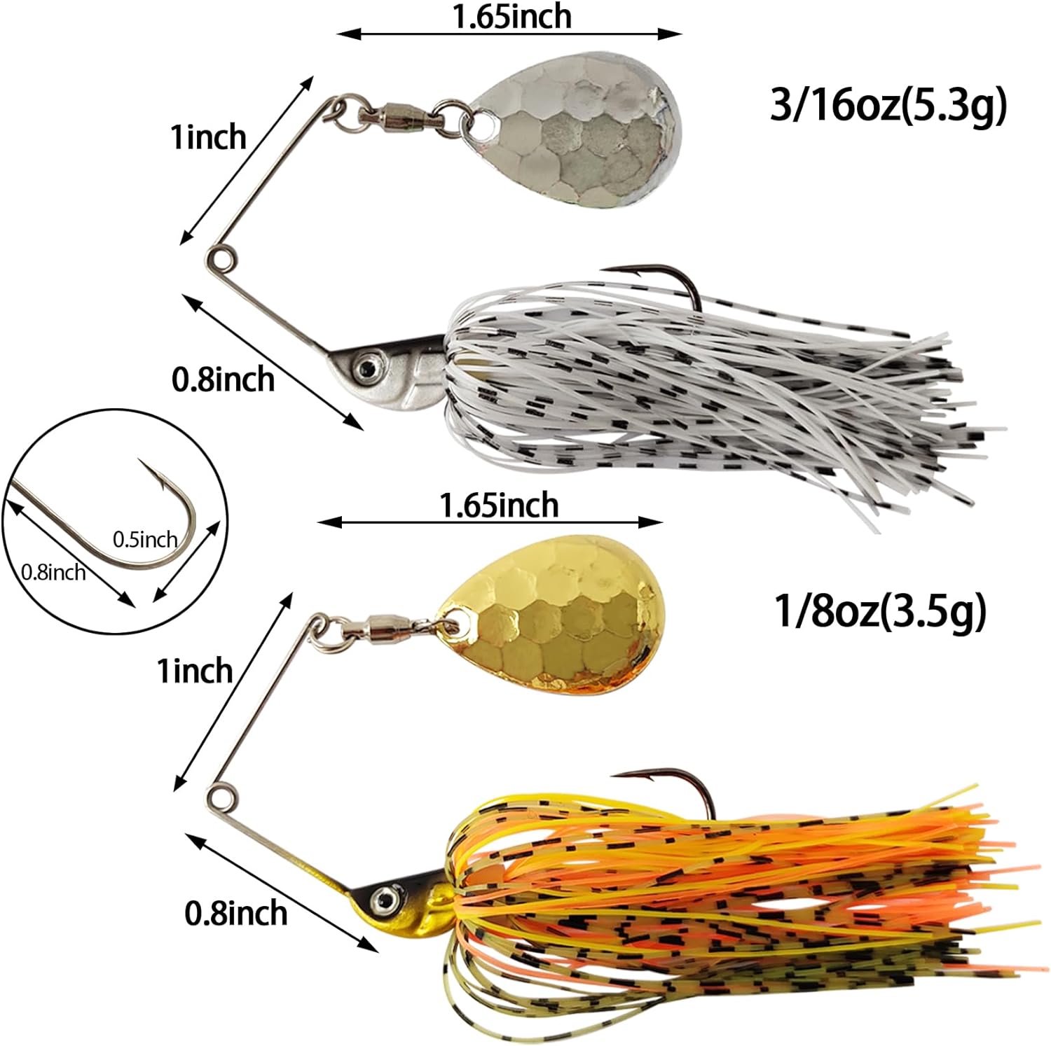 Eupheng Spinner Bait Spoon Wir - огляд і ціна Fishing Lure Spinnerbait