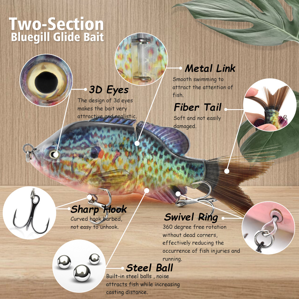 13Cm/33G Bionic Two-Section Ha - огляд і ціна Fishing Lure Popper