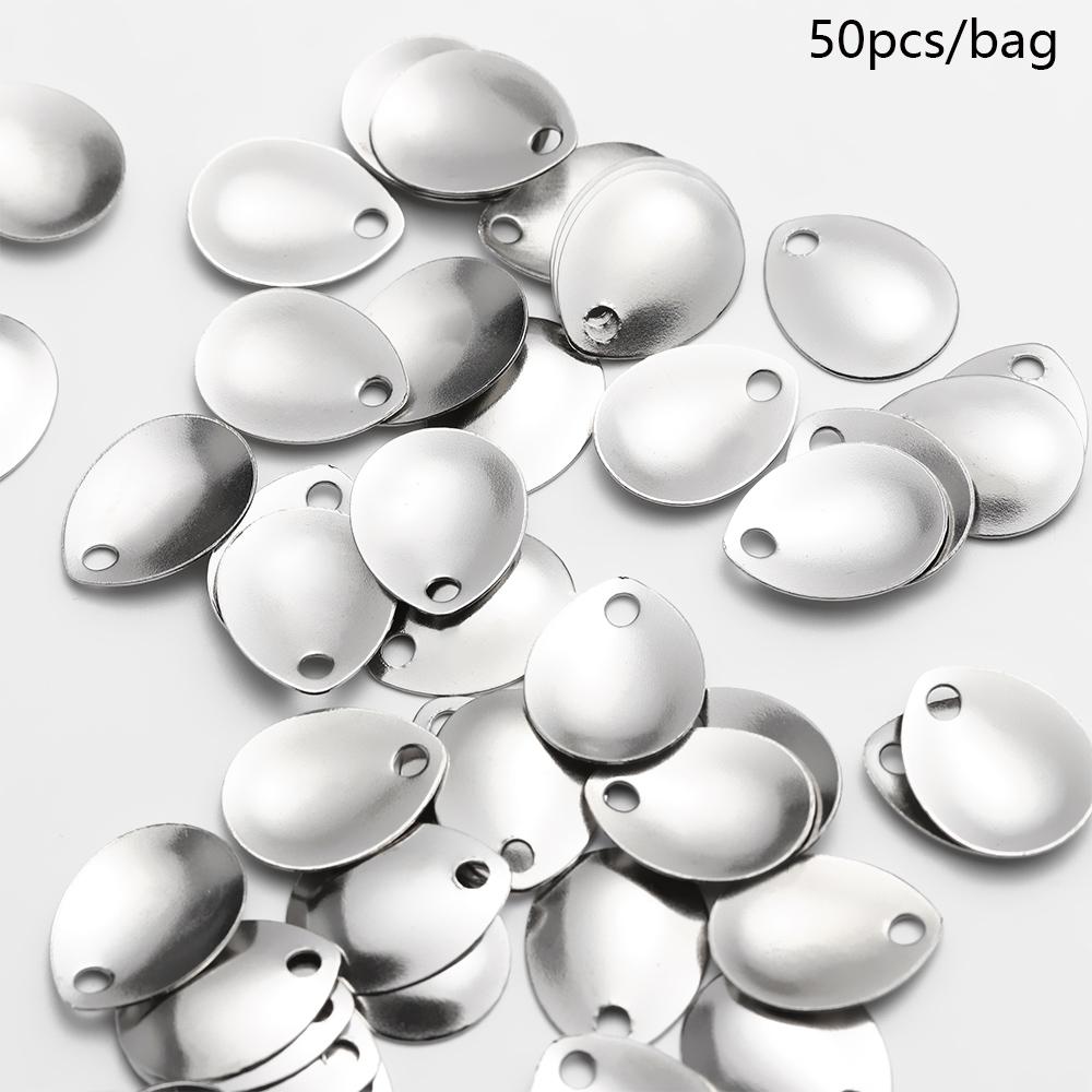 50PCS Silver Smooth Nickel Seq - огляд і ціна Fishing Lure Spinner