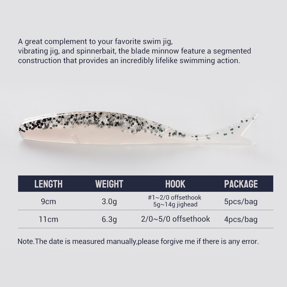 NOEBY Soft Lure Blade Minnow 9 - огляд і ціна Fishing Lure Blade Bait