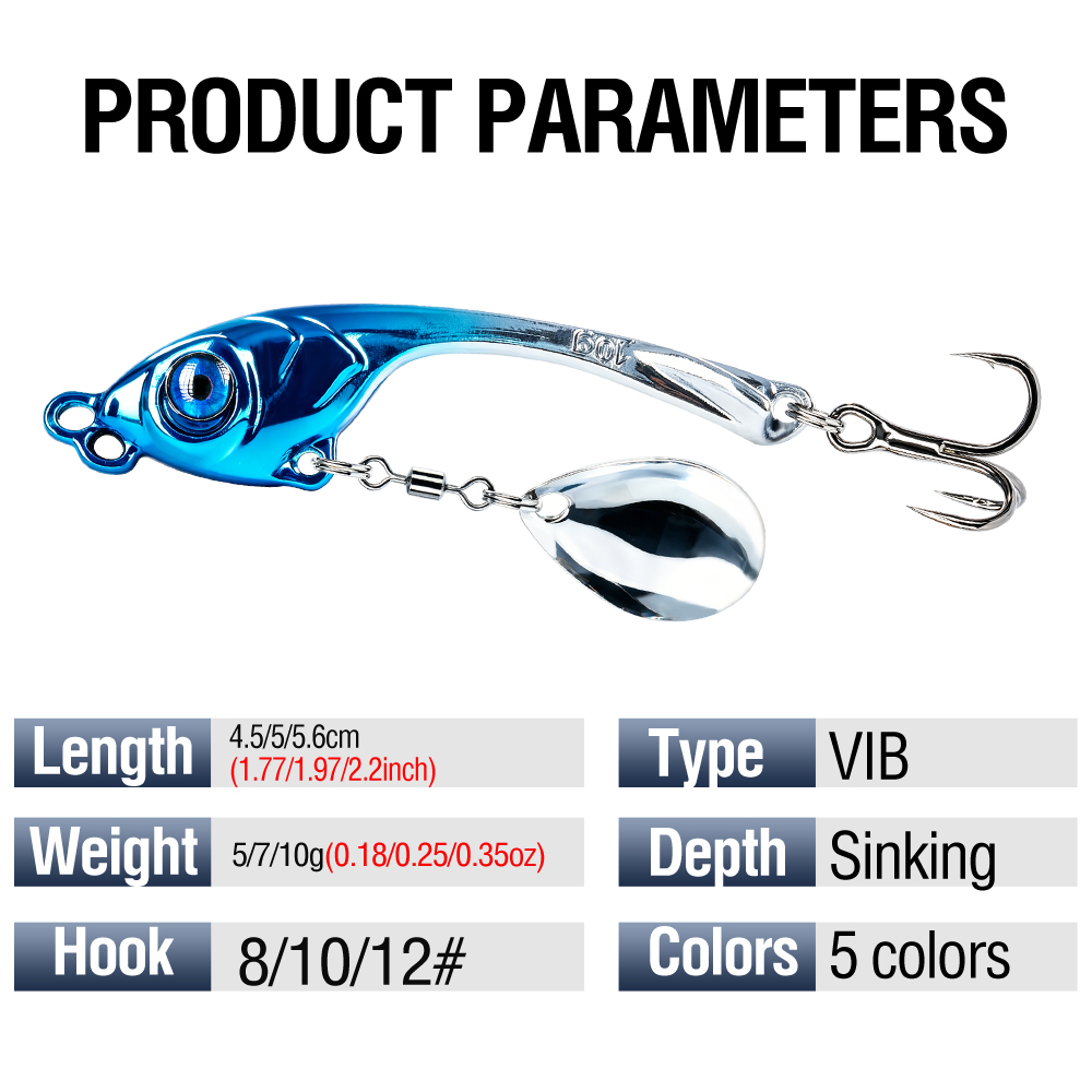 10 Pcs/Box Double Hole Metal V - огляд і ціна Fishing Lure Spinnerbait