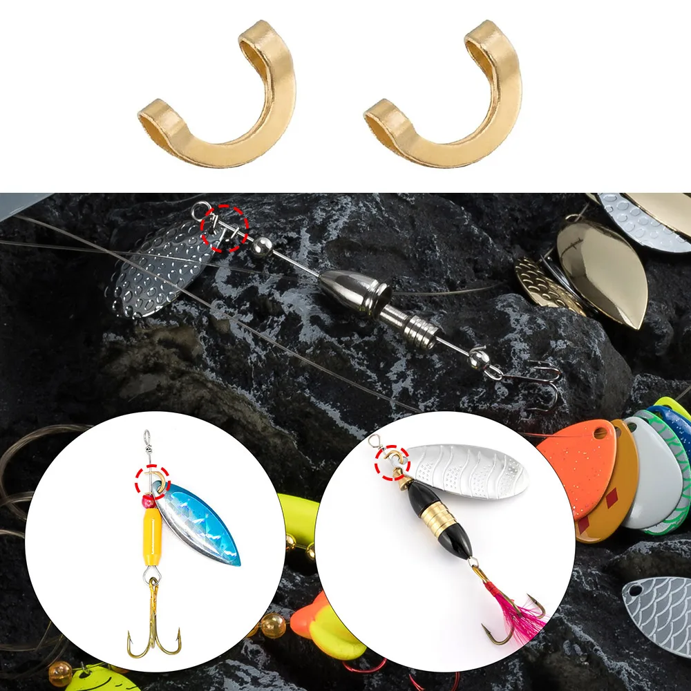 100pcs Fishing U Shaped Fixed  - огляд і ціна Fishing Lure Spinner